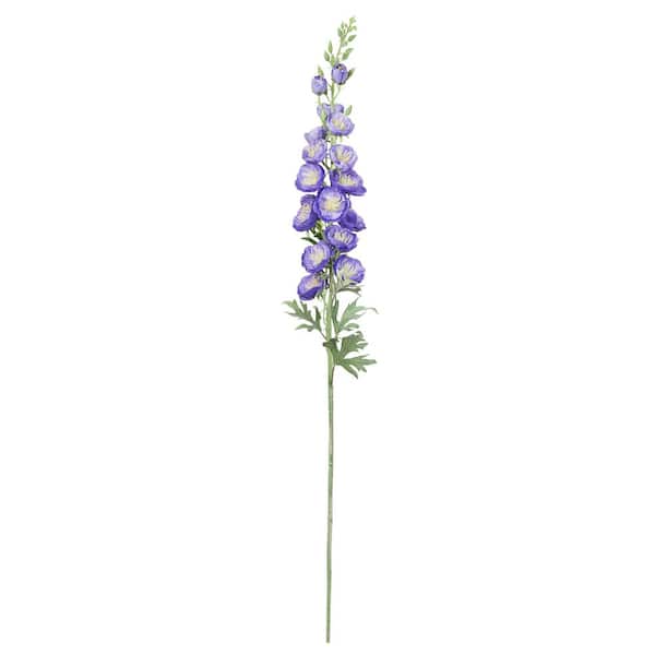 36 in. Purple Artificial Hybrid Delphinium Flower Stem Spray (Set of 2)