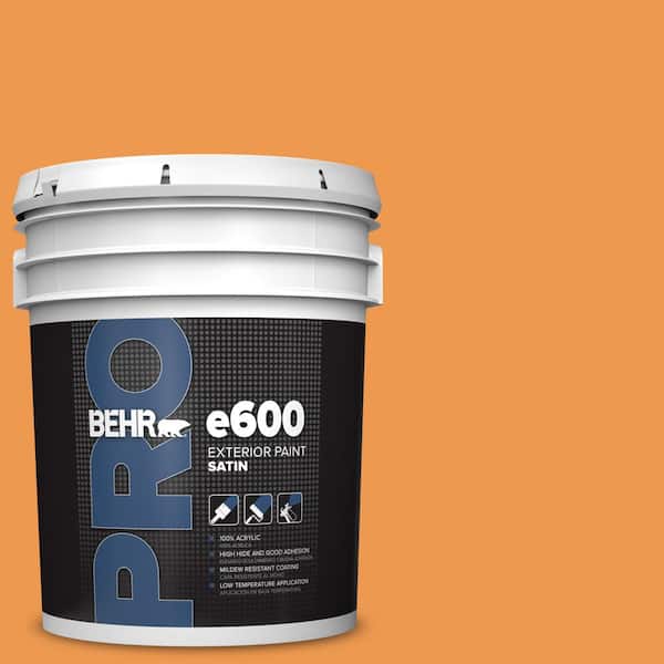 BEHR PRO 5 gal. #270B-6 Autumn Orange Satin Exterior Paint