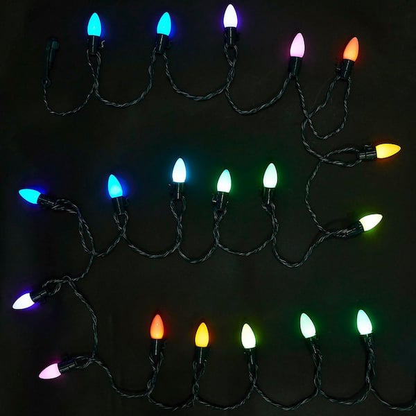 Mini Christmas holiday colored string light bulb beads charms 10