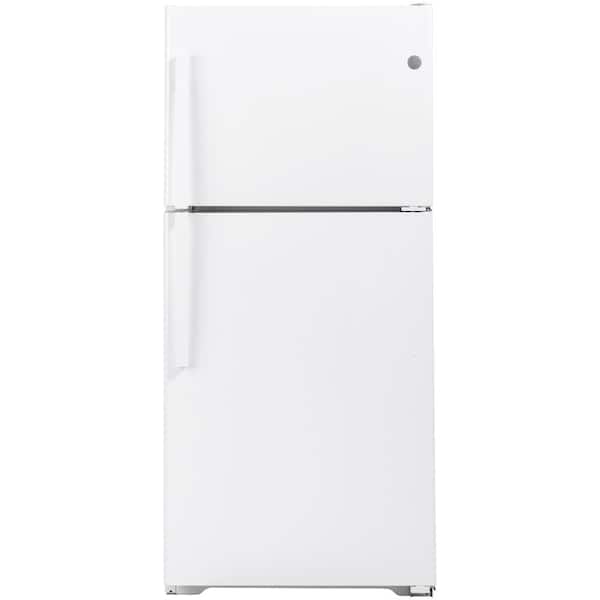 GE 19.2 cu. ft. Top Freezer Refrigerator in White, Garage Ready