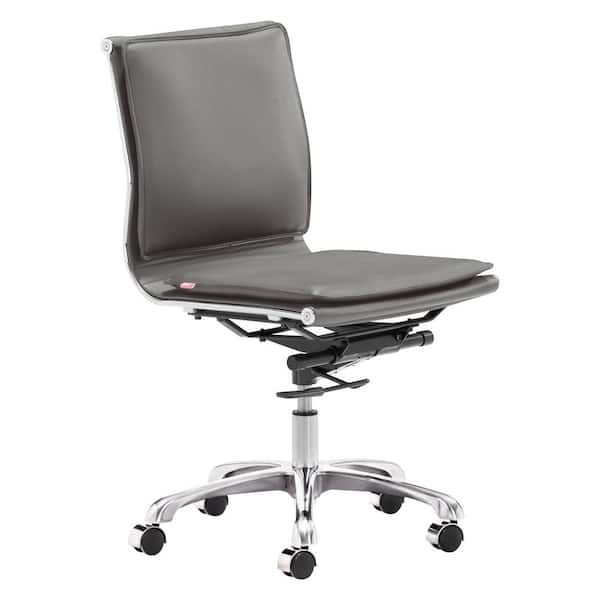 gray armless office chair