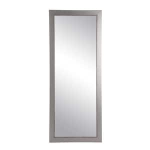 Oversized Silver/Black Industrial Modern Mirror (70 in. H X 25 in. W)