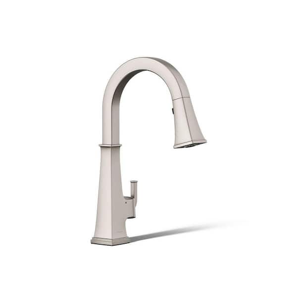 KOHLER Riff Single Handle Touchless Pull Down Sprayer Kitchen Faucet in Vibrant Stainless