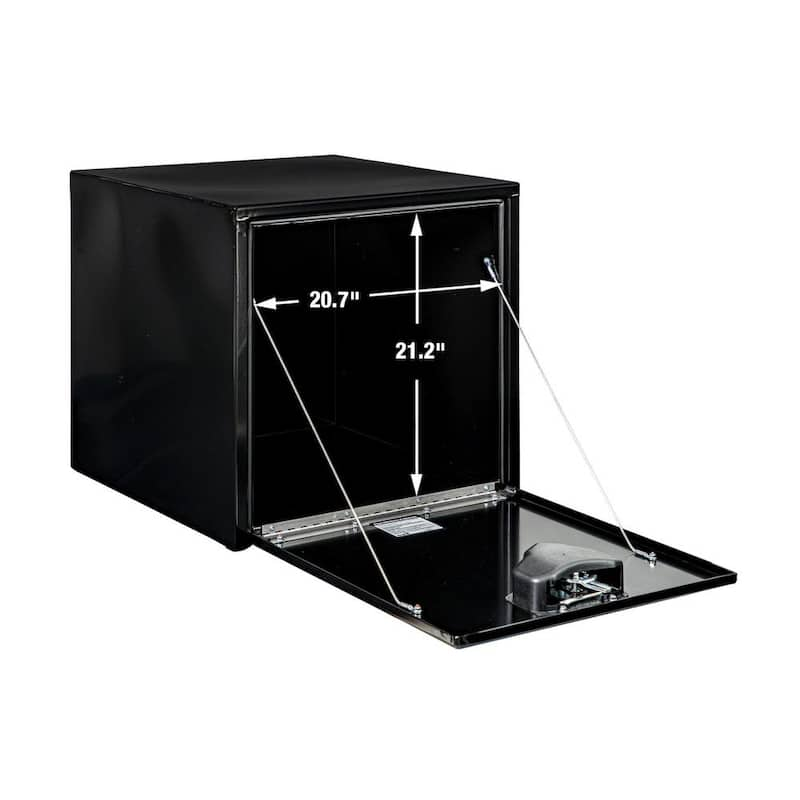 24 in. x 24 in. x 24 in. Gloss Black Steel Underbody Truck Tool Box