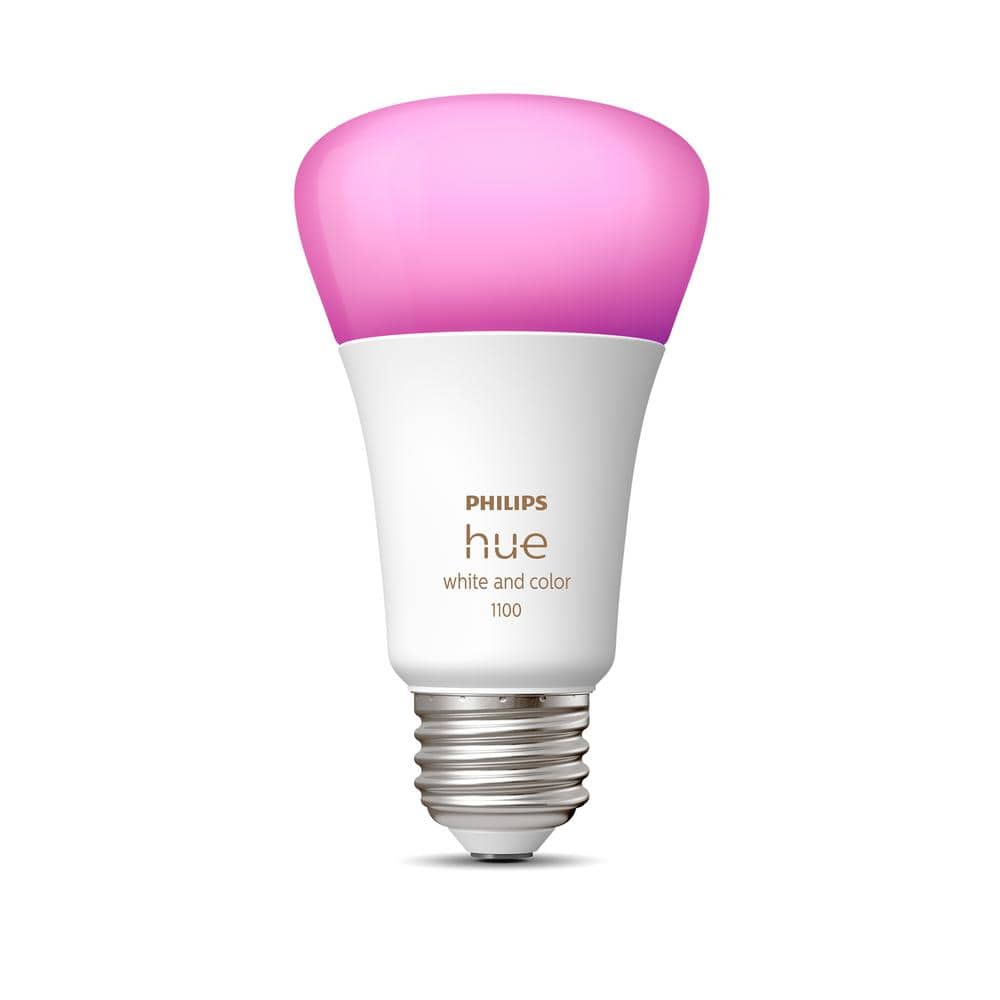 Perioperativ periode skitse Jeg mistede min vej Philips Hue 75-Watt Equivalent A19 Smart LED Color Changing Light Bulb with  Bluetooth (1-Pack) 563254 - The Home Depot