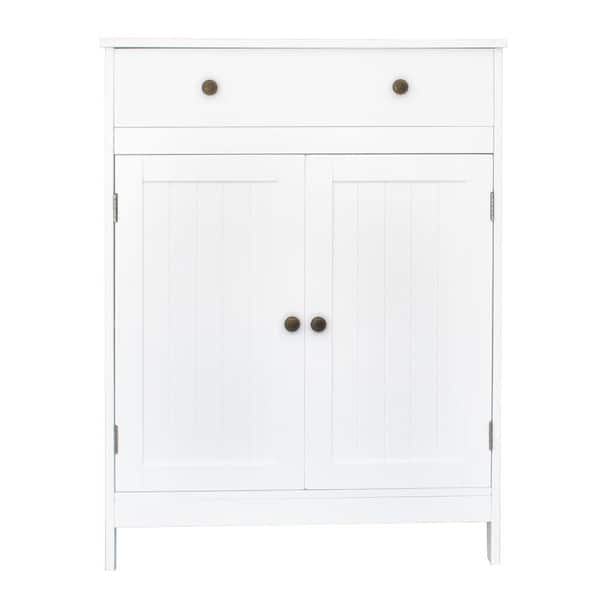 23.63 in. W x 11.82 in. D x 31.5 in. H Double Door Floor Cabinet in White