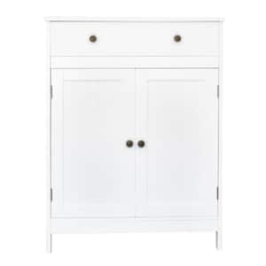 23.63 in. W x 11.82 in. D x 31.5 in. H Double Door Floor Cabinet in White