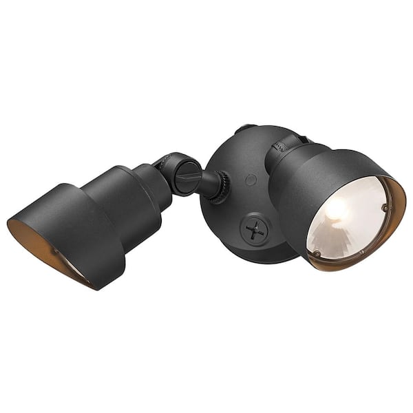 Acclaim Lighting Flood Lights 2-Light Matte Black Outdoor LED