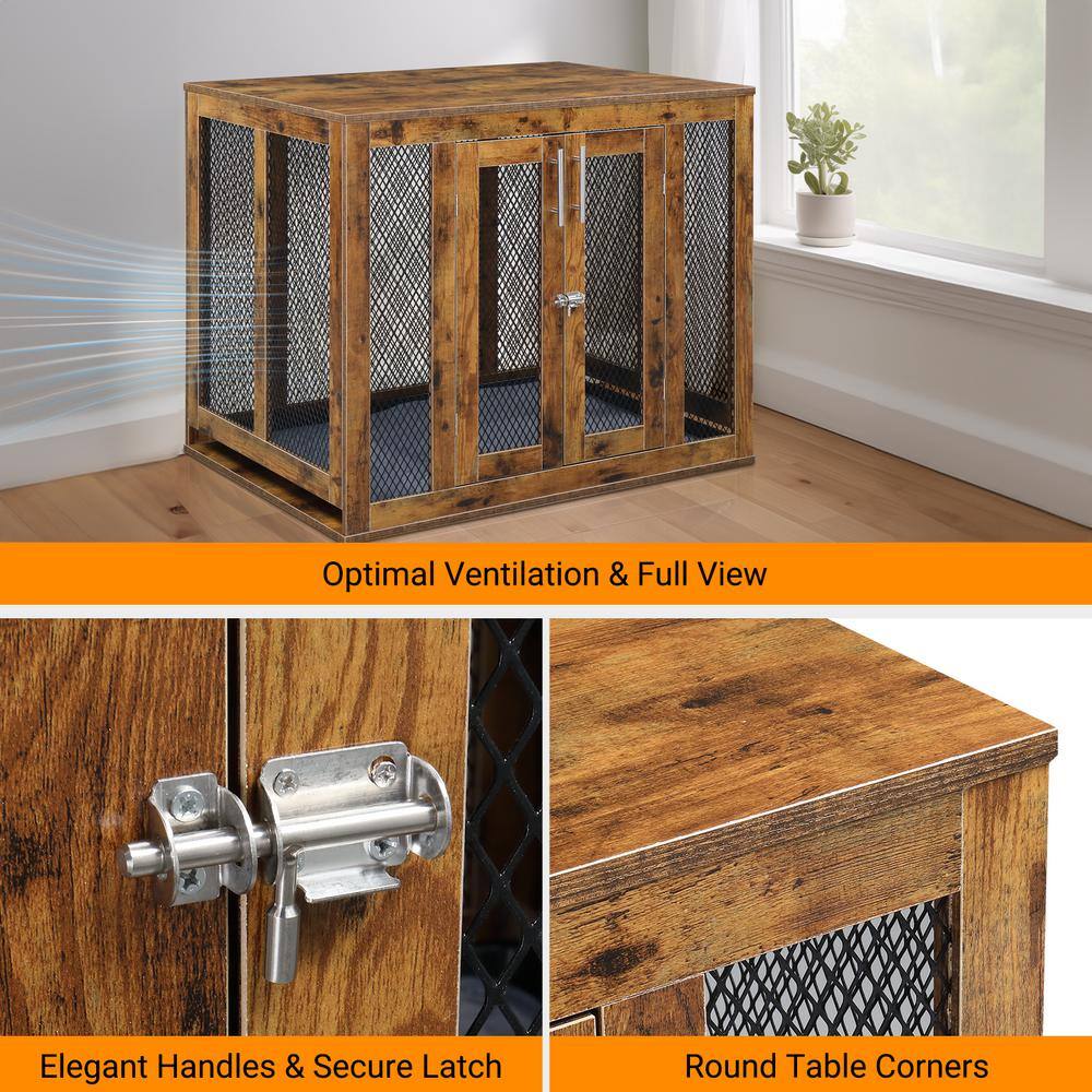 38.6 in. Brown Rectangle MDF End Table - thumbnail 6
