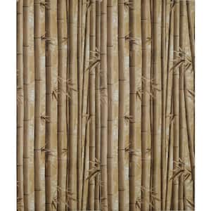 Bamboo Shoots Brown Vinyl Strippable Roll (Covers 26.6 sq. ft.)
