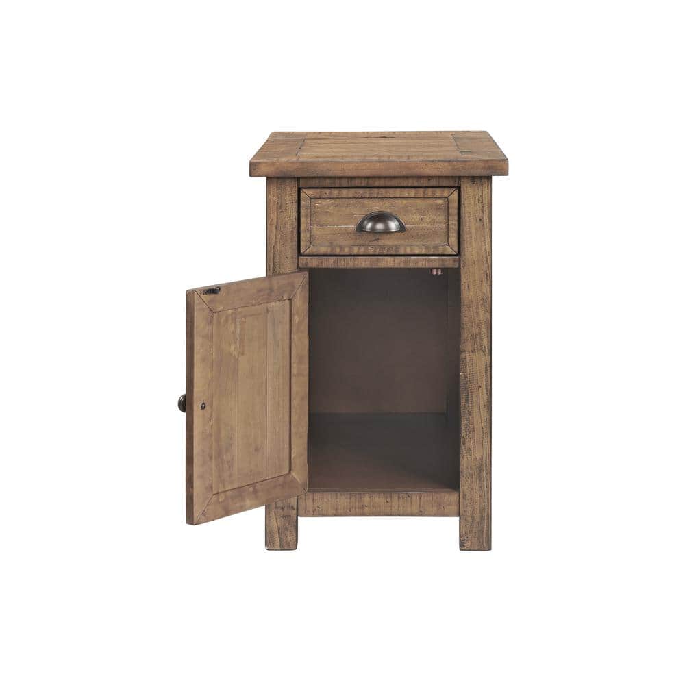 Monterey 16 in. Natural Chairside End Table with Power - thumbnail 6