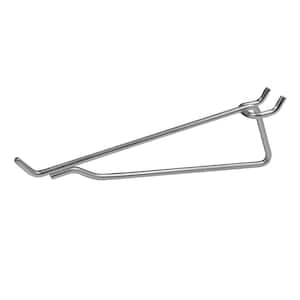 8 in. Pegboard Shelf Bracket in Zinc Plated Steel (Fits 1/4 in. Pegboards)