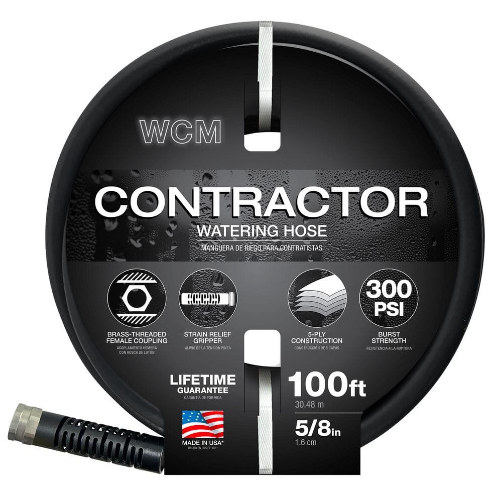Flexon 5/8 in. dia. x 100 ft. Contractor Grade Garden Hose WCM58100HD ...