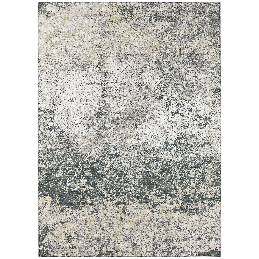 Rylee Grey 5 ft. x 7 ft. 6 in. Geometric Indoor/Outdoor Area Rug