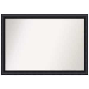 Nero Black 39.5 in. x 27.5 in. Non-Beveled Modern Rectangle Wood Framed Wall Mirror in Black