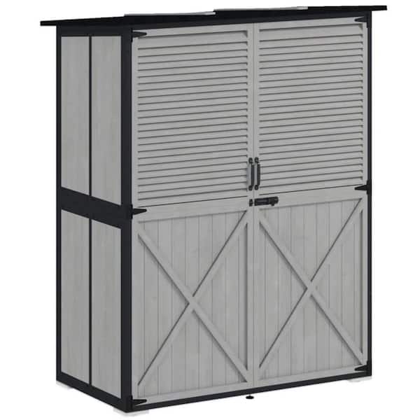 52.36 in. W x 29.7 in. D x 74.25 in. H White Plastic Outdoor