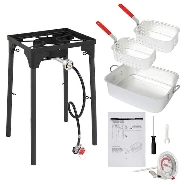 Karl home Double Fryer with 2 Baskets Propane Burners for Outdoor