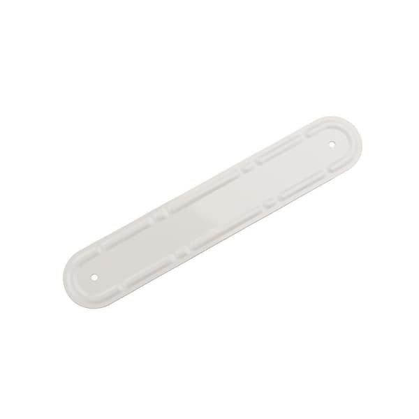 PEAK 10 in. White Aluminum Downspout Strap - Fits 2 in. x 3 in. Downspouts