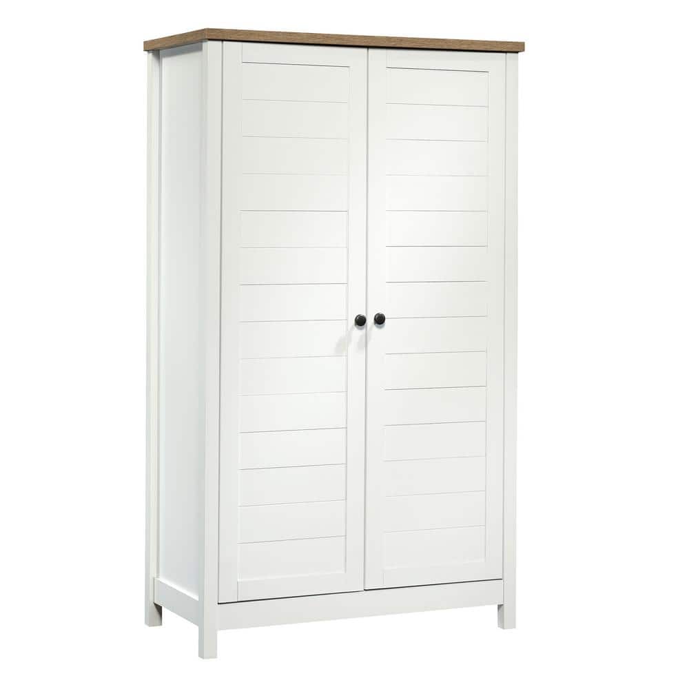 Cottage Road Soft White Freestanding Office Storage Cabinet with Adjustable Shelving