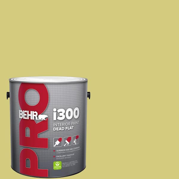 1 gal. #P350-4 Spring Grass Dead Flat Interior Paint