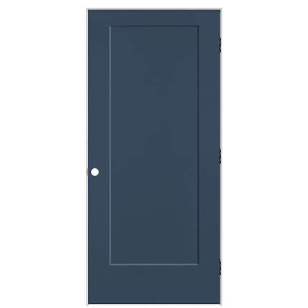 Masonite 36 in. x 80 in. 1-Panel Lincoln Park Left-Hand Solid Core Night Tide Molded Composite Single Prehung Interior Door