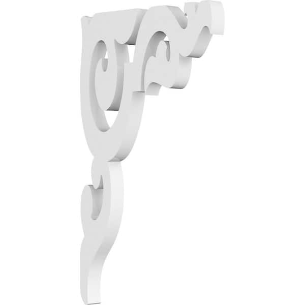 Ekena Millwork 5/8 in. W X 10 in. H X 6 in. D PVC Rotherham Bracket