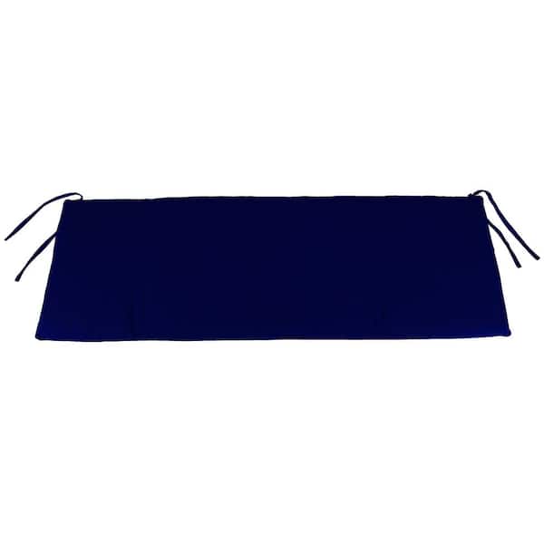 Jordan Manufacturing 41 in. L x 17 in. W x 3 in. T Outdoor Bench Cushion in Midnight Navy