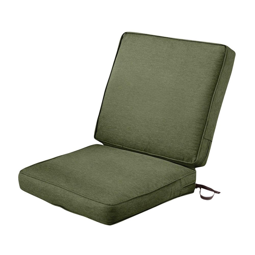 Classic Accessories Montlake FadeSafe Water-Resistant 44 x 20 x 3 inch Patio Chair Cushion Heather Fern