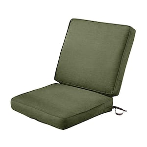 Montlake FadeSafe 20 in. W x 24 in. H Outdoor Dining Chair Cushion with Back in Heather Fern