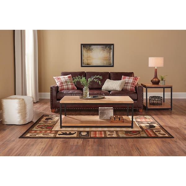 Mountain Top Beige 4 ft. x 6 ft. Cabin Area Rug