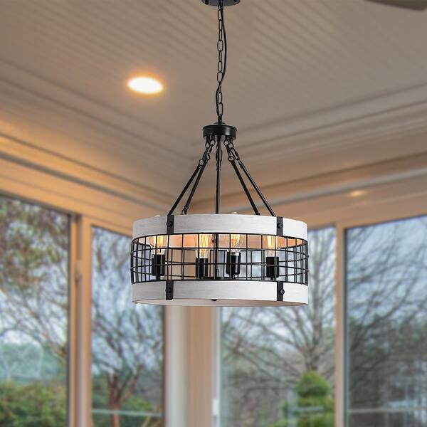 white cage light shade