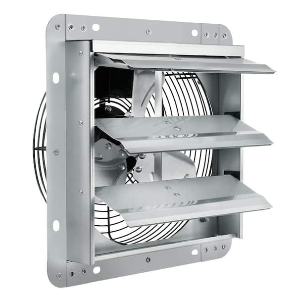 10 in. Shutter Exhaust Fan High-Speed 820 CFM Aluminum Wall Mount Attic Fan, Wall Fan with Ventilation and Cooling