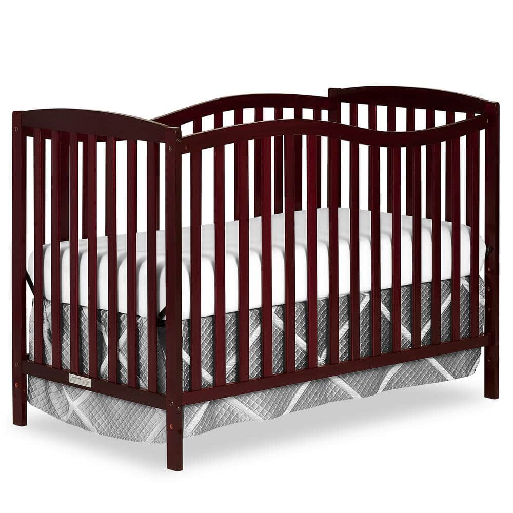 Cherry Pinewood 5-in-1 Convertible Crib with Adjustable Mattress Heights