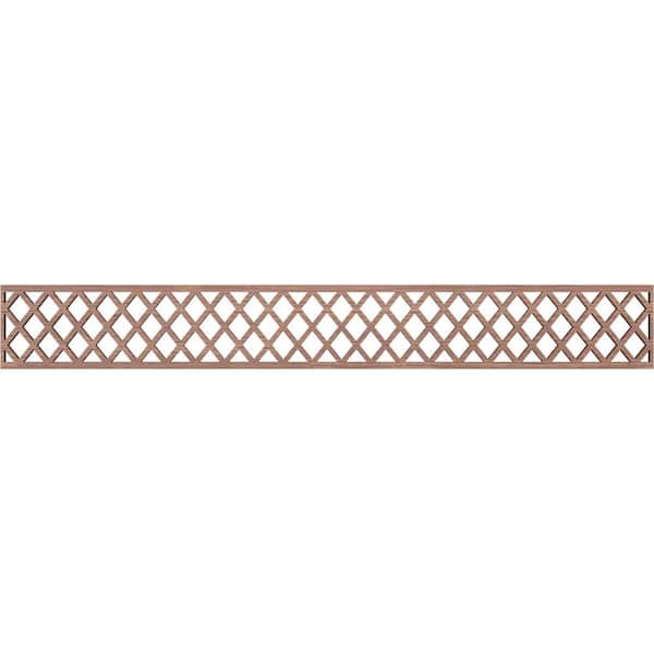 Ekena Millwork Manchester Fretwork 0.375 in. D x 46.5 in. W x 6 in. L Walnut Wood Panel Moulding
