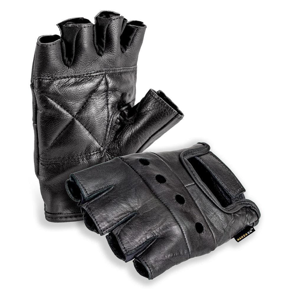Women Genuine Leather Mittens Gloves Black Fingerless a Couple 