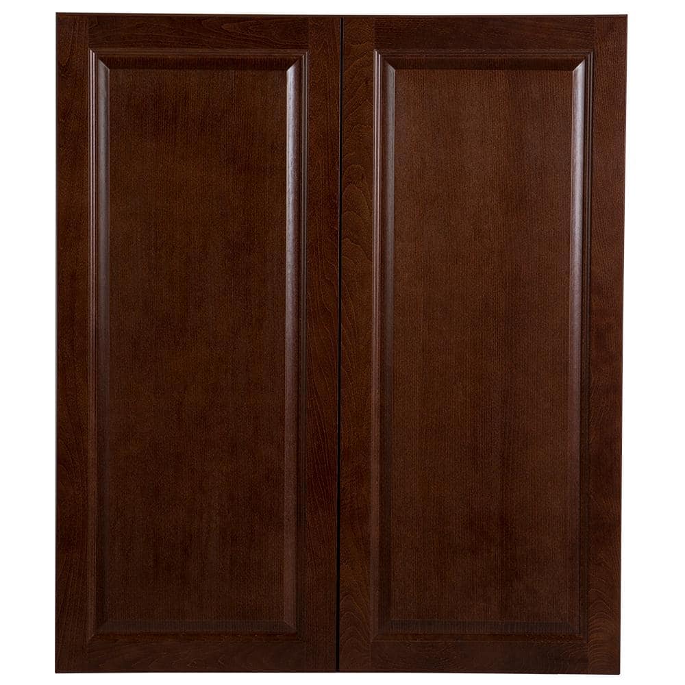 Hampton Bay Benton Assembled 36x42x12 in. Wall in Amber BT3642WRC