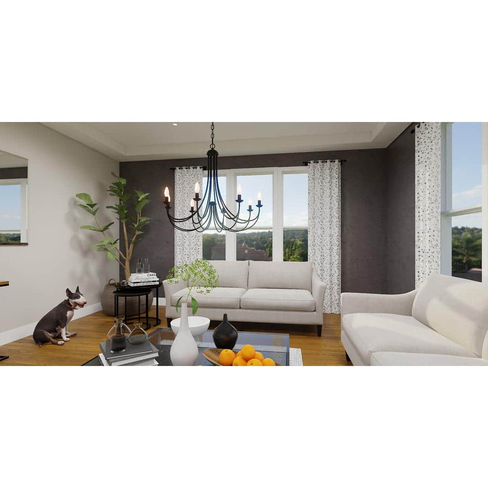 Imperial Bronze 9-Light Candelabra Chandelier