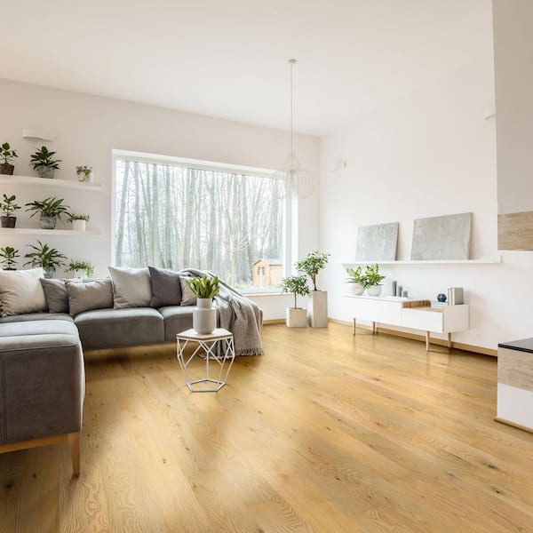 Aurora Gold Oak 0.28 in. x 6.5 in. Waterproof Wire Brushed Engineered Hardwood Flooring (21.67 sq. ft./case)