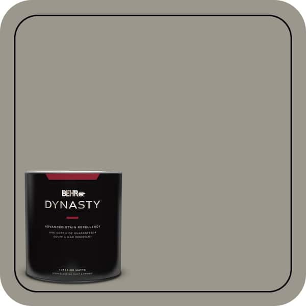 BEHR DYNASTY 1 qt. #MQ2-60 Iron Gate One-Coat Hide Matte Interior Stain-Blocking Paint and Primer