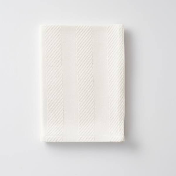 The Company Store Griffith Ivory Solid Supima Cotton Woven Throw Blanket