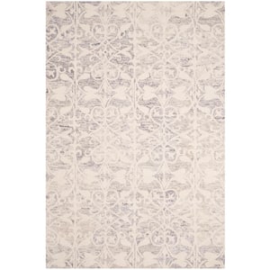 Chatham Light Gray/Ivory 6 ft. x 9 ft. Floral Area Rug
