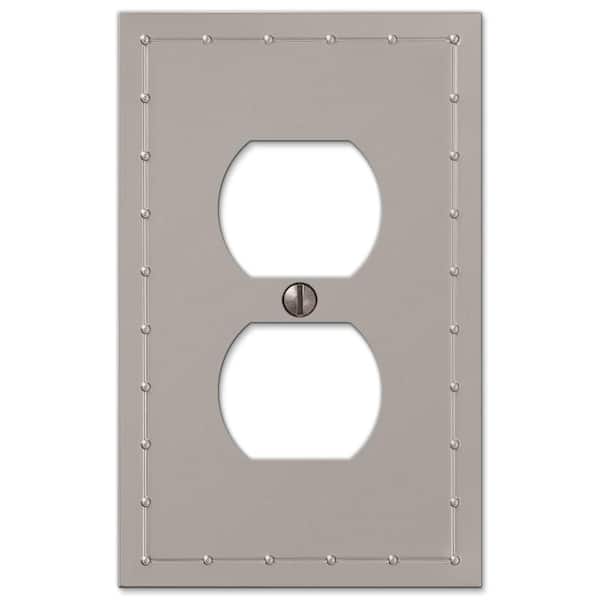Rosa 1 Gang Duplex Metal Wall Plate - Satin Nickel