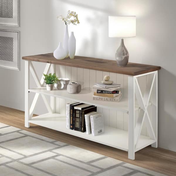 Welwick Designs 30 In White Reclaimed, White Bookcase 30 Inches High Gloss