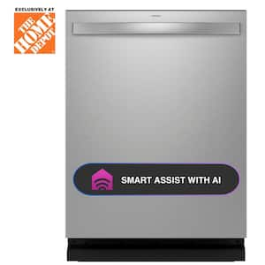 Profile 24 in. Smart Built-In Top Control Fingerprint Resistant Stainless Dishwasher with Microban Technology, 45 dBA