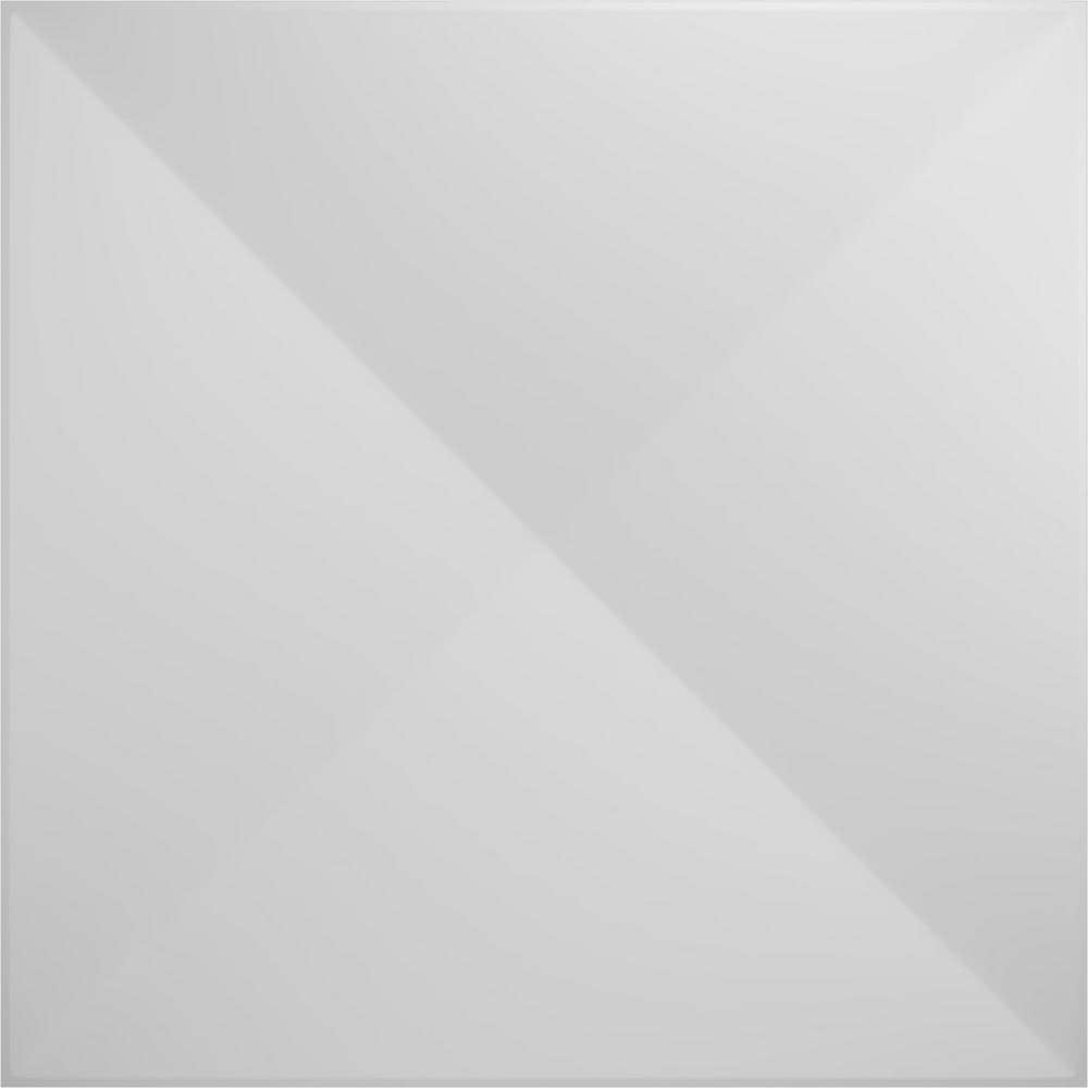 White Textured PVC 3D Wall Panels, 11.88" x 11.88", 10-Pack