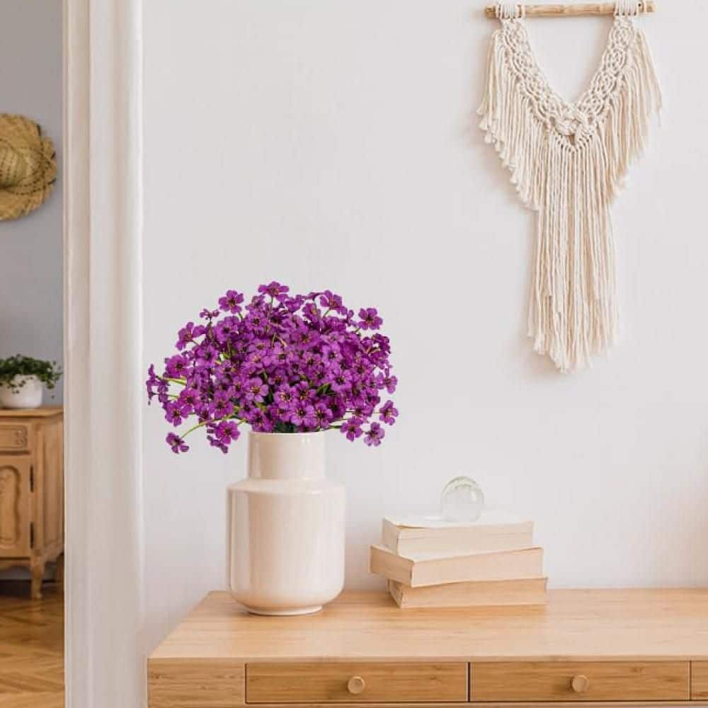 14.17 in. Pink Purple Indoor/Outdoor Artificial Orchid Flower, 24-Bundles