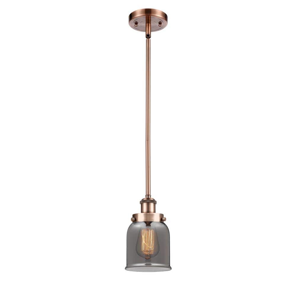 Antique Copper Mini Pendant with Polished Nickel Accents