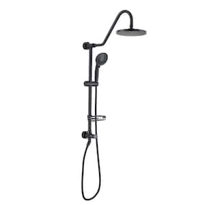 5-Spray Patterns with 1.8 GPM 8 in. Wall Mount Dual Shower Heads in Oil Rubbed Bronze