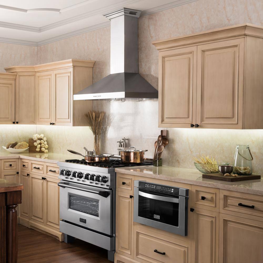 42-inch Stainless Steel Wall Mount Range Hood with Bluetooth Speakers