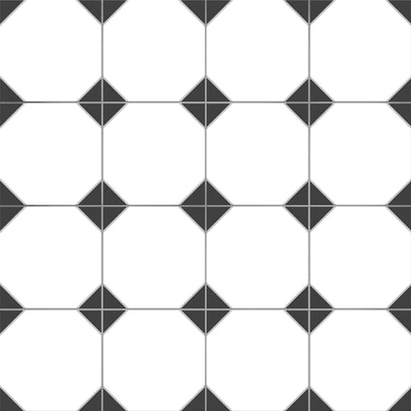 Canterbury Black 13 in. x 13 in. Porcelain Floor and Wall Tile (10.76 sq. ft. /Case)